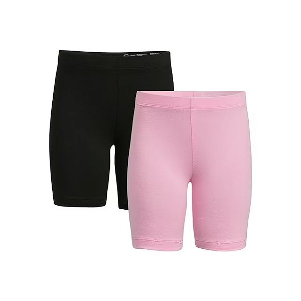 Kit 2 Shorts Wonder Nation Infantil – Rosa e Preto Conforto Menina
