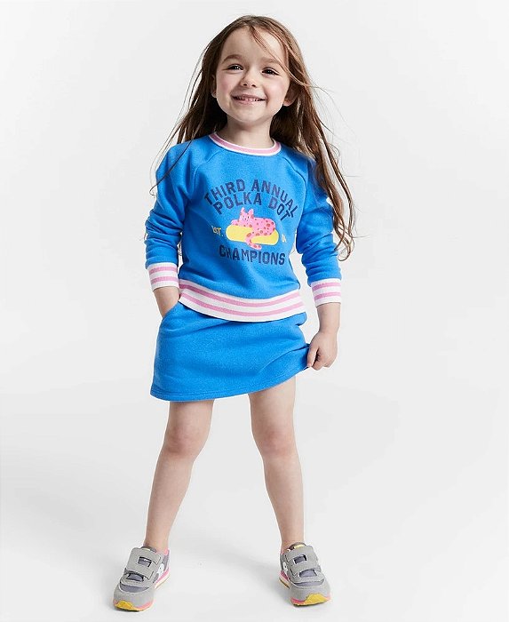 Conjunto Infantil Menina Epic Threads – Moletom Azul 2 Peças