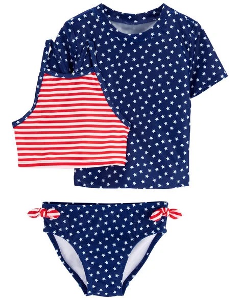 Biquíni Infantil Menina Carter’s OshKosh 3 Peças Estrelas