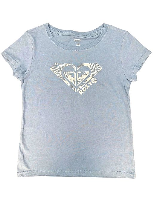 Camiseta Infantil Roxy Azul – Manga Curta Estilo Surfwear Menina