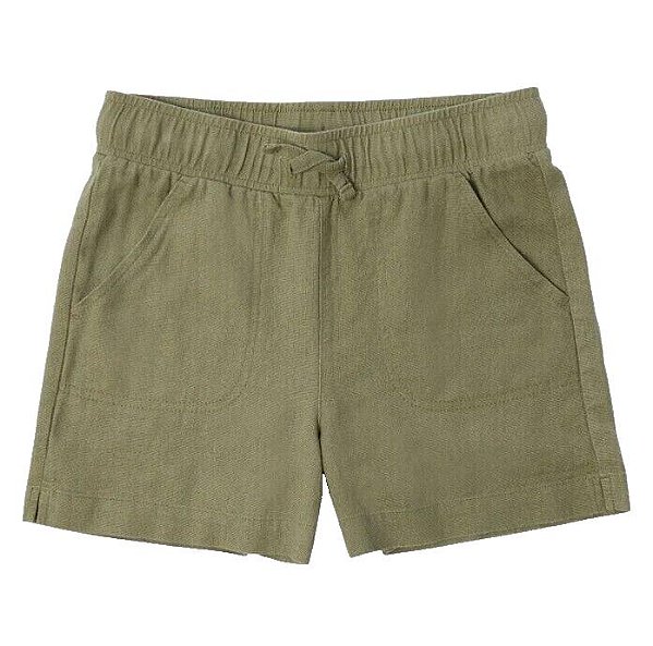 Shorts Infantil Menina Cool – Linho Verde Confortável