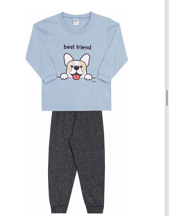 Pijama Infantil Dadomile Best Friend Brilha no Escuro – 2 Pçs