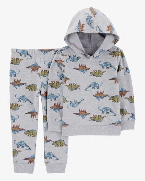 Conj Carter’s 2 Pçs Moletom Cinza Dino – Roupa Infantil