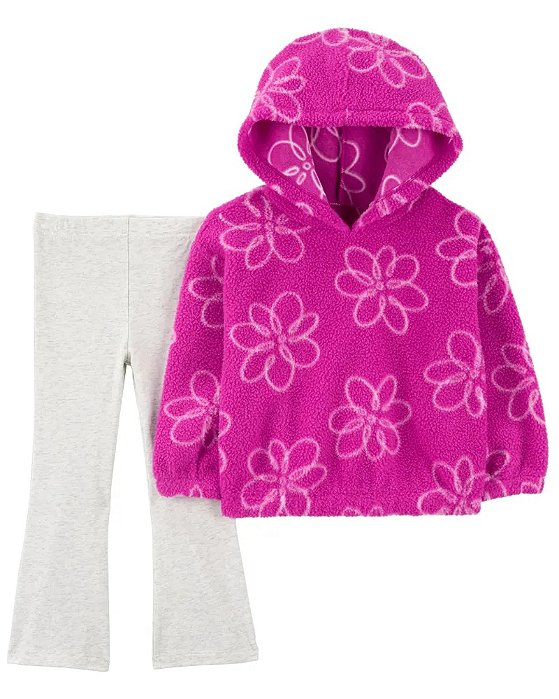 Conjunto Infantil Menina Carter’s Blusa Pink Sherpa e Calça