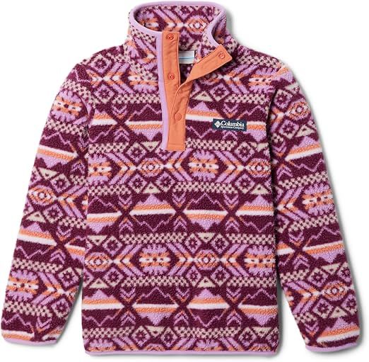Jaqueta Infantil Menina Columbia Fleece Geométrico – Inverno Quentinho