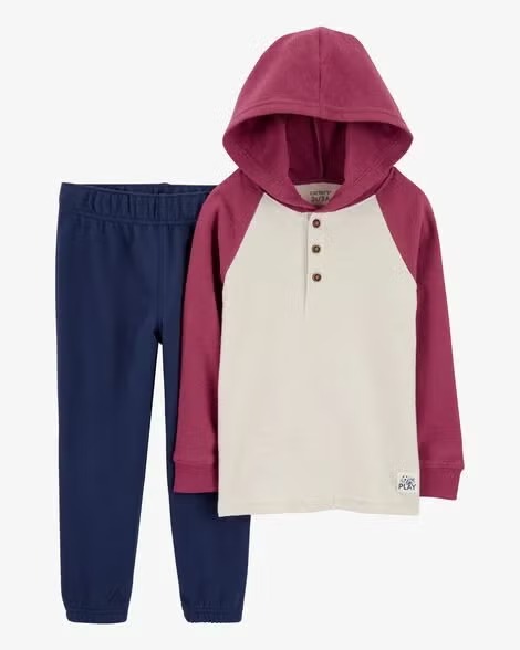 Conj. Carter’s Camiseta Bege e Bordô – Look Básico e Estiloso