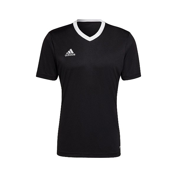 Camiseta Infantil Adidas Preta com Gola – Menino Estiloso