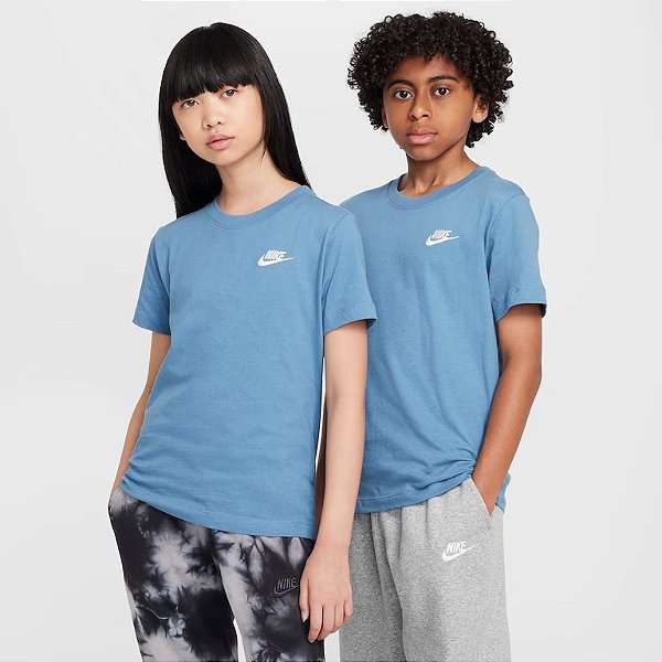 Camiseta Infantil Nike Azul – Manga Curta em Algodão Original