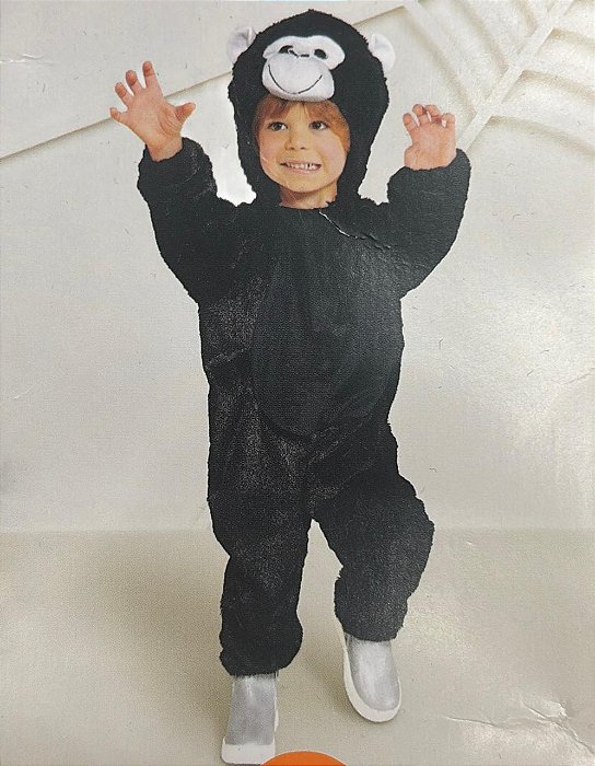 Fantasia Infantil de Gorila Importada – Confortável e Divertida