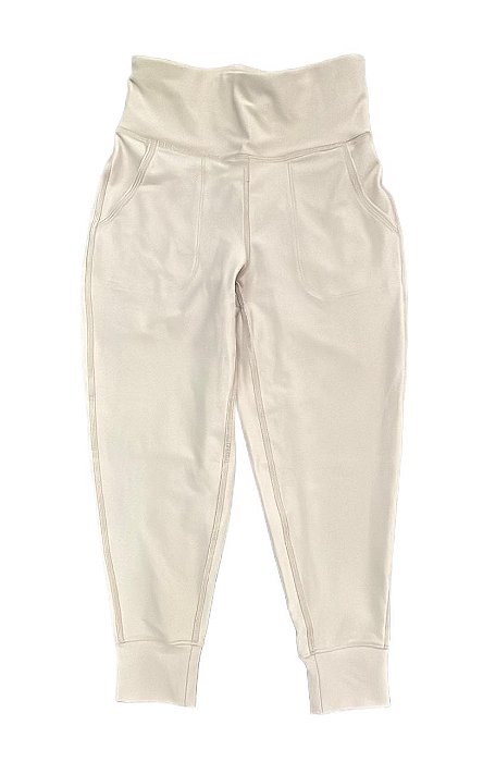 Legging Infantil Old Navy Menina – Bege com Elastano Confortável