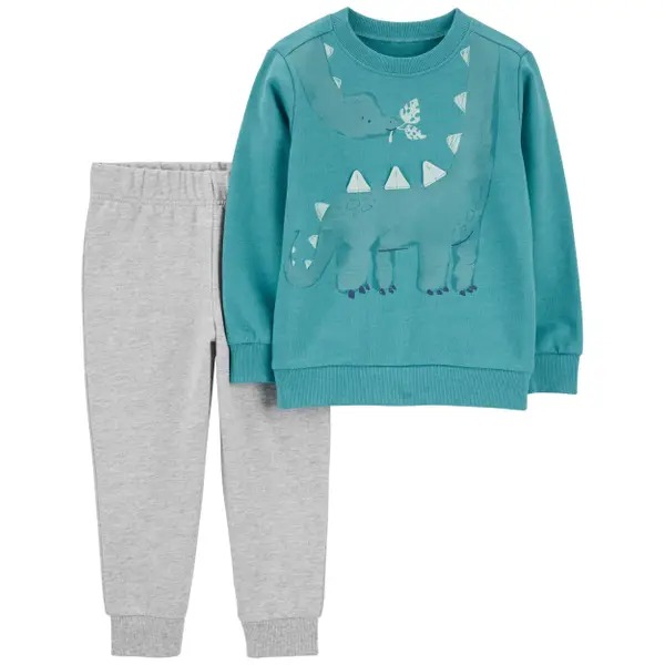 Conjunto Carter’s Blusa Moletom Dino + Calça – Bebê Menino