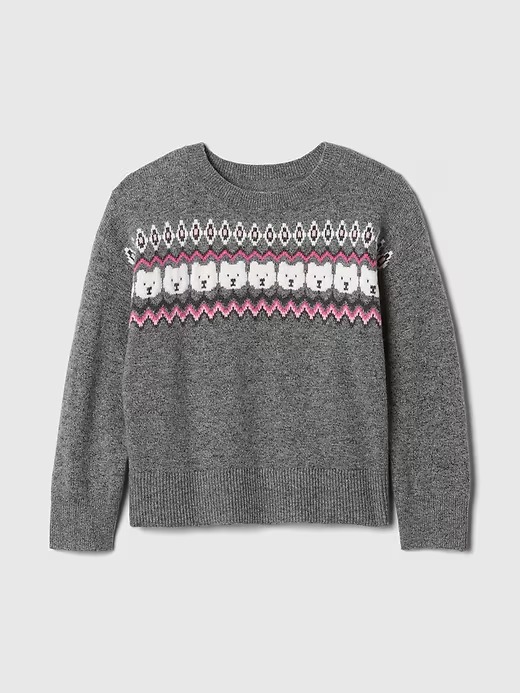 Roupa Infantil Menina Gap Cardigan Fio Cinza Ursinhos