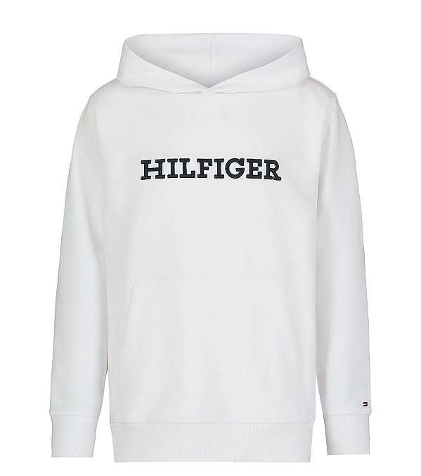 Moletom Infantil Tommy Hilfiger Branco com Gorro – Menino