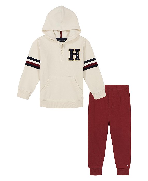 Conjunto Infantil Tommy Hilfiger Bege e Bordô – 2 Peças