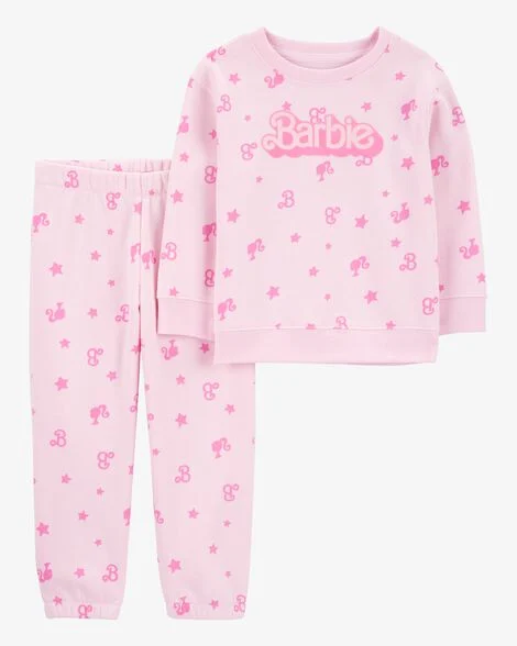 Conjunto Infantil Menina Carter’s Moletom Rosa Barbie 2 Peças