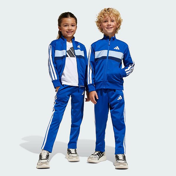 Conjunto Infantil Adidas Tiberio Azul e Branco – Original Importado