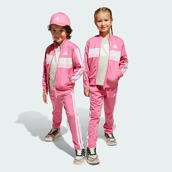 Conjunto Infantil Adidas Tiberio 3S Rosa – Original e Importado