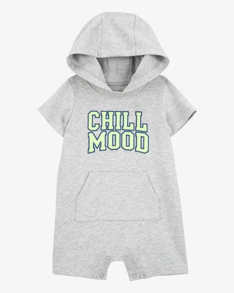 Roupa Infantil Menino Carters Romper Cinza Gorro Chill Mood