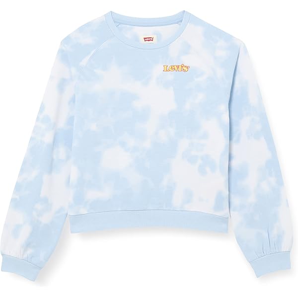 Blusa Moletom Infantil Levi’s Azul Tie Dye Menina