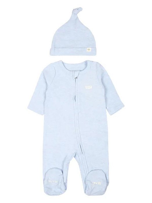 Macacão Infantil Levi’s Azul com Touca – Algodão Menino