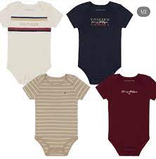 Kit 4 Bodys Tommy Hilfiger Bordô e Azul – Menino
