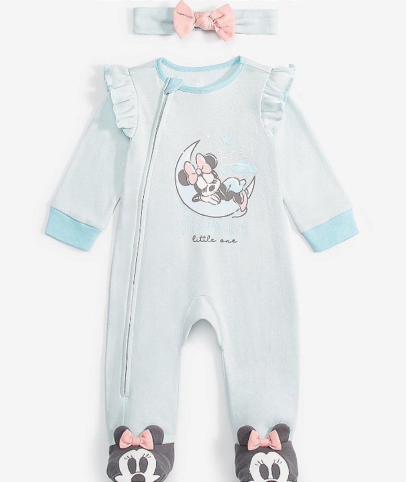 Macacão Infantil Menina Disney Minnie com Laço – Algodão