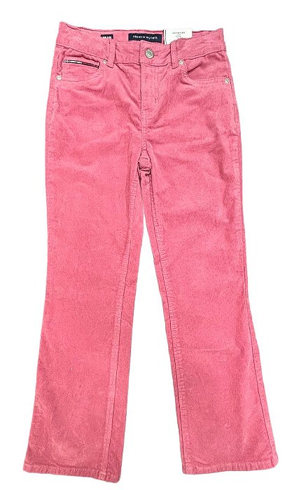 Calça Infantil Tommy Hilfiger Veludo Bordô – Menina Estilosa