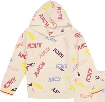 Blusa Moletom Infantil Menina Juicy Couture – Bege com Estampas