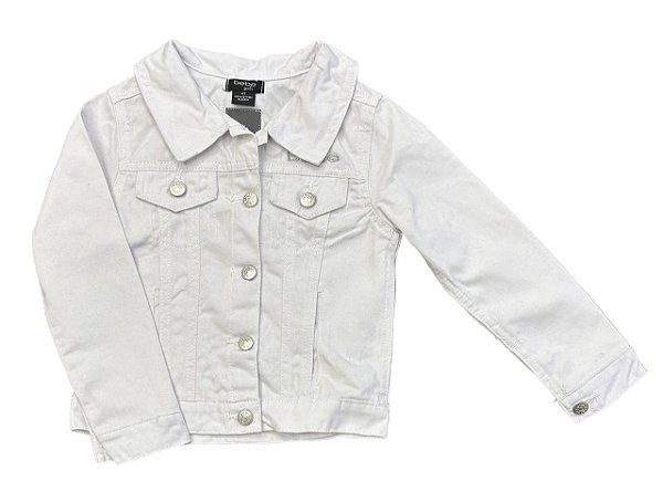 Jaqueta Jeans Branca Infantil Menina Bebe Girls Moda Casual
