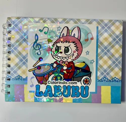 Livro Colorir Labubu Azul