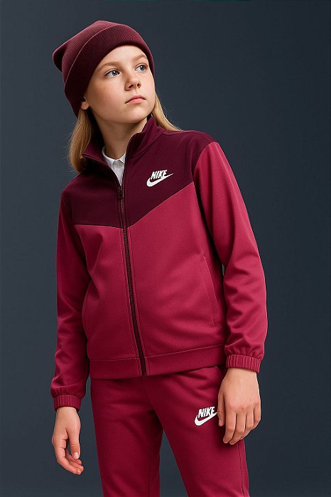 Conjunto Infantil Nike Bordô – Jaqueta e Calça Forradas 2 Peças