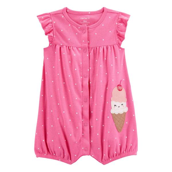 Romper Bebê Menina Carter’s Pink Estampa Sorvete