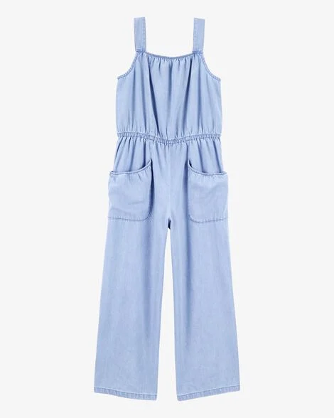 Macacão Jeans Infantil Menina OshKosh com Bolso