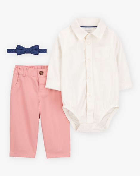 Conjunto Bebê Menino Carter’s 3 Peças Calça + Gravata Borboleta