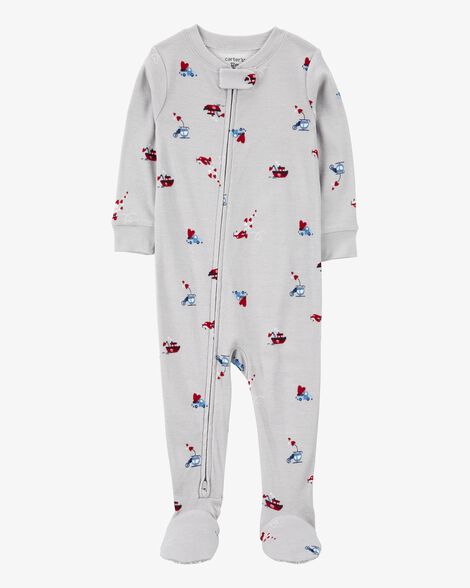 Macacão Infantil Menino Carter’s Cinza Barco e Helicóptero