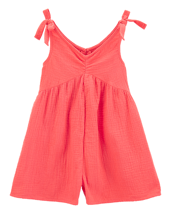 Macaquinho Infantil Menina Carter’s Alça Laranja