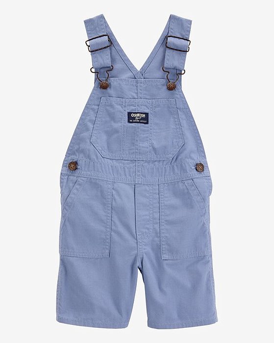 Jardineira Curta Infantil Menino OshKosh Azul Jeans Fake