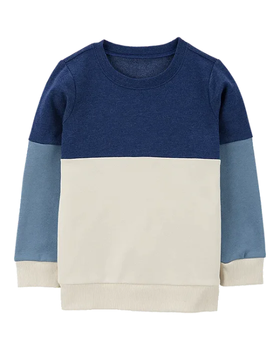 Blusa Moletom Infantil Menino Carter’s Azul e Bege Importado