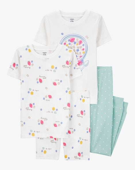 Pijama Infantil Menina Carter’s 4 Peças Cereais Make Up Smile