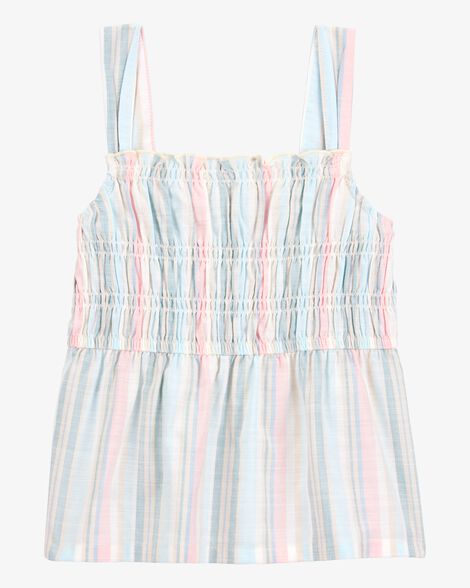 Regata Infantil Carter’s Linho Listrada Cores Claras Importada