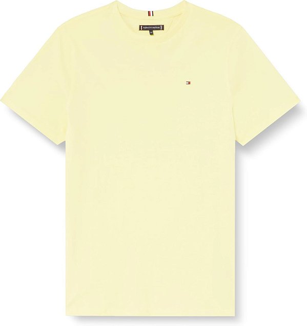 Camiseta Infantil Menino Tommy Hilfiger Amarela Manga Curta Algodão