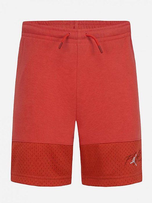 Bermuda Infantil Menino Air Jordan Moletom Laranja Importada