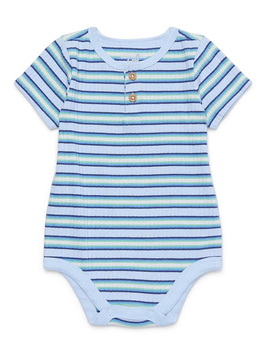 Body Infantil Menino Garanimals Azul Listrado Canelado Importado