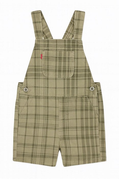 Jardineira Jeans Levi's Menino - Verde Xadrez Importada