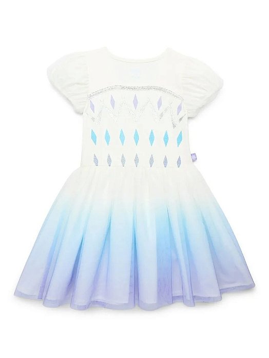 Disney - Fantasia Frozen - Vestido Branco Tule