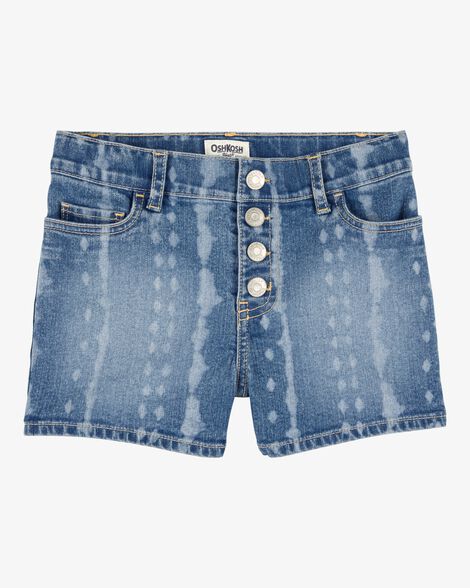 Shorts Jeans Menina Oshkosh Infantil - Manchas Botões