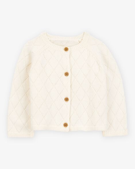 Cardigan Marfim com Botões Carters - Menina - Importado