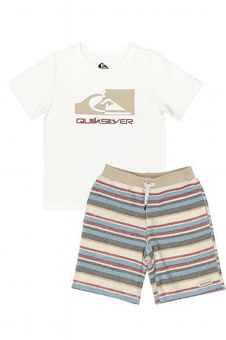 Conjunto 2 Peças Menino Quiksilver Camiseta e Bermuda Atoalhada