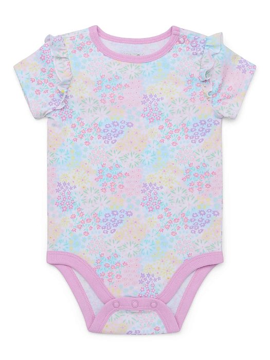 Body Infantil Menina Garanimals Lilás Flores Importado