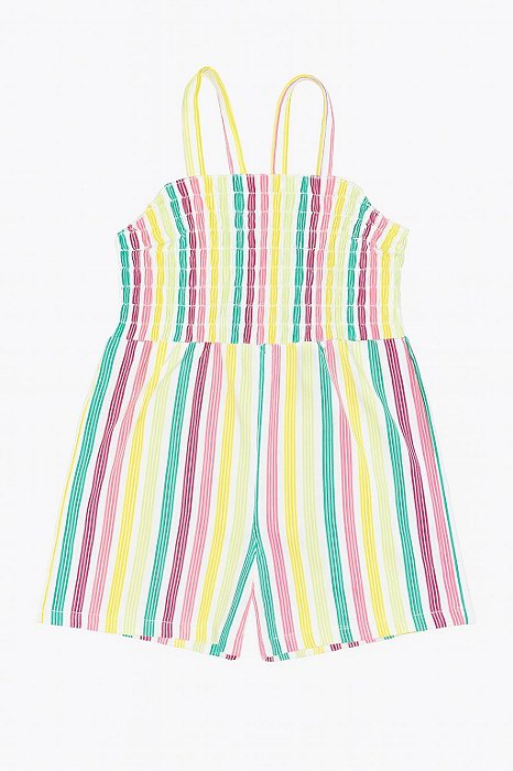 Macaquinho Infantil Menina Okie Dokie Com Alça Listrado